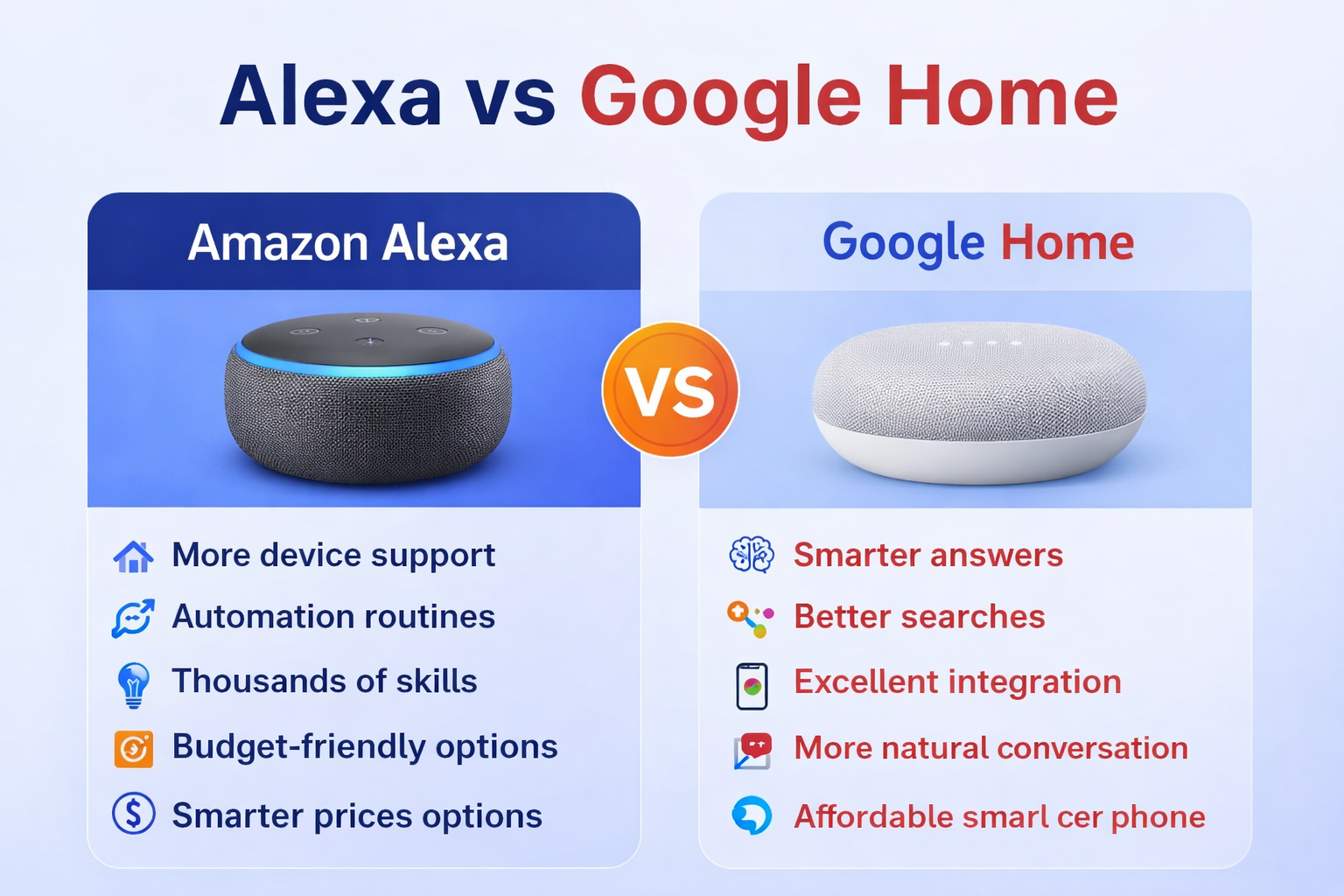 Alexa vs Google home: Best Smart Assistant Comparison (2026 Guide)