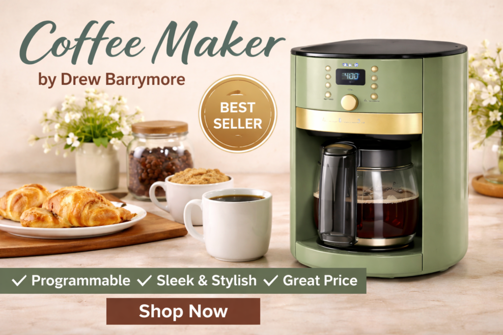 Coffee maker by drew barrymore kitchen appliances