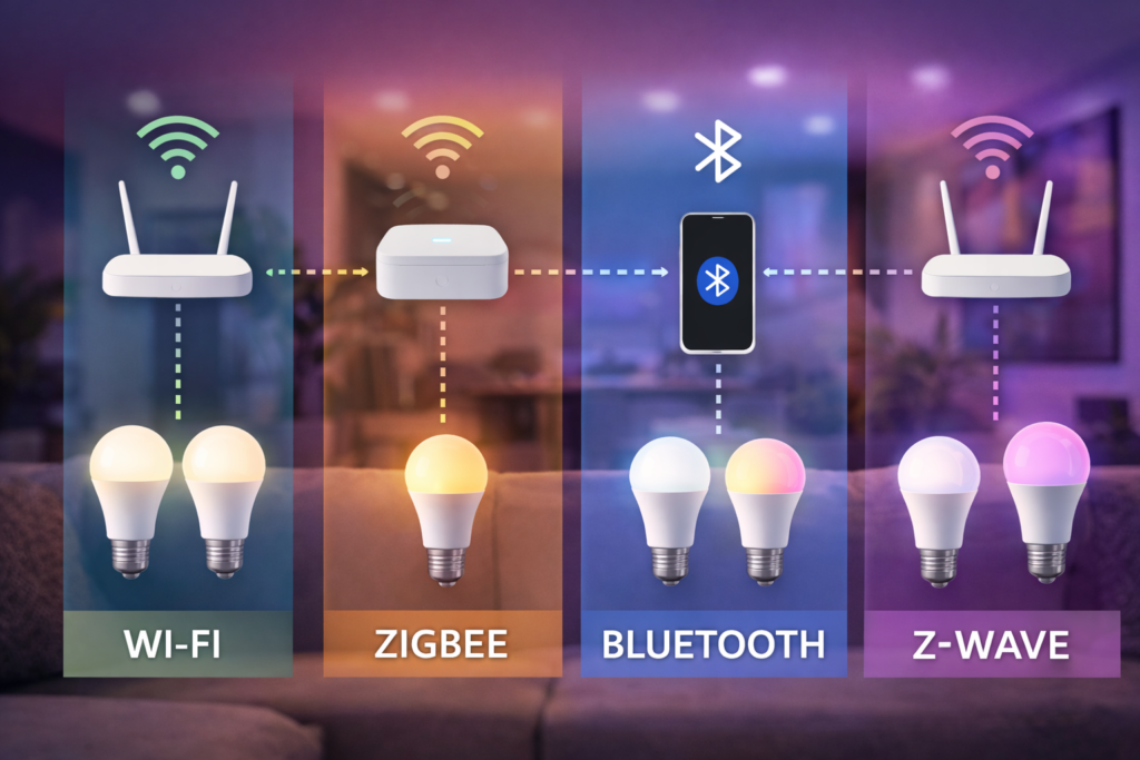 wifi zigbee bluetooth smart lighting connection diagram