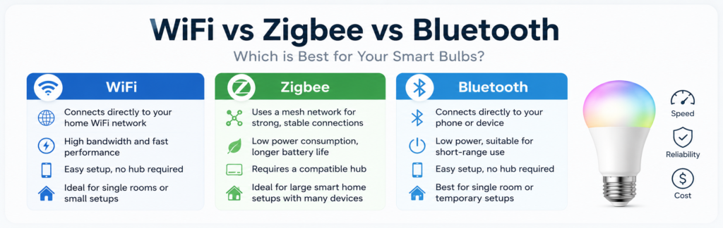 WiFi vs Zigbee vs Bluetooth