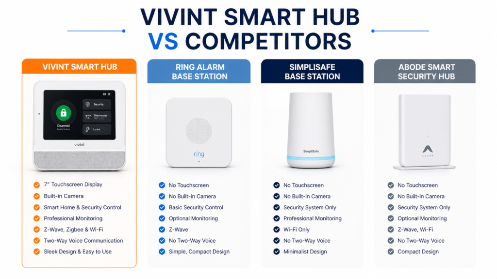 vivint smart hub comparison